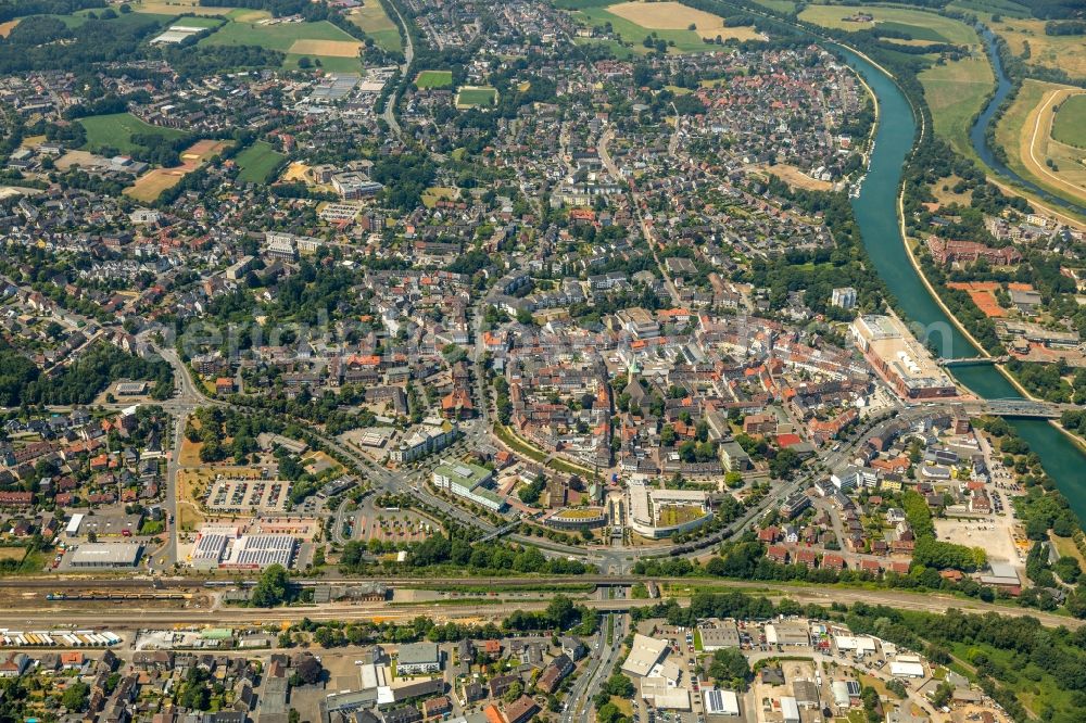 Aerial photograph Dorsten - City view of the city area of in Dorsten in the state North Rhine-Westphalia, Germany