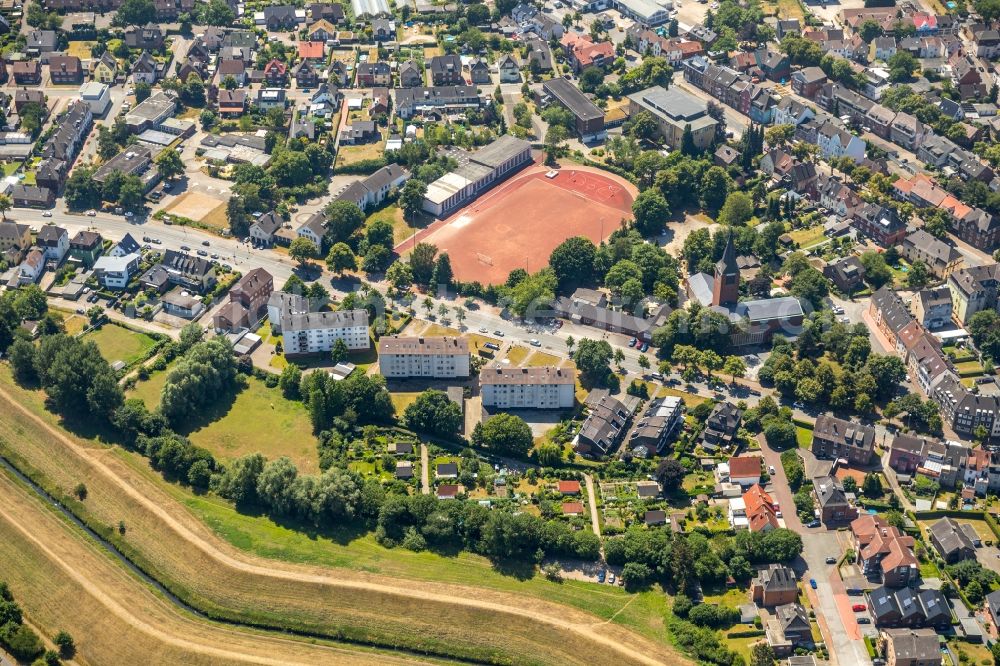 Dorsten from above - City view of the city area of in Dorsten in the state North Rhine-Westphalia, Germany