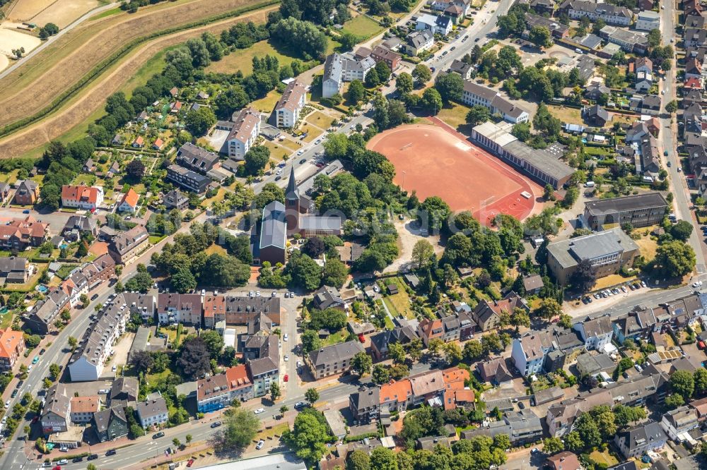 Aerial photograph Dorsten - City view of the city area of in Dorsten in the state North Rhine-Westphalia, Germany