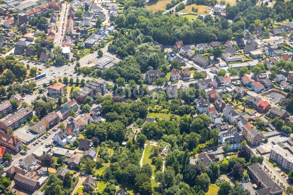 Dorsten from the bird's eye view: City view of the city area of in Dorsten in the state North Rhine-Westphalia, Germany