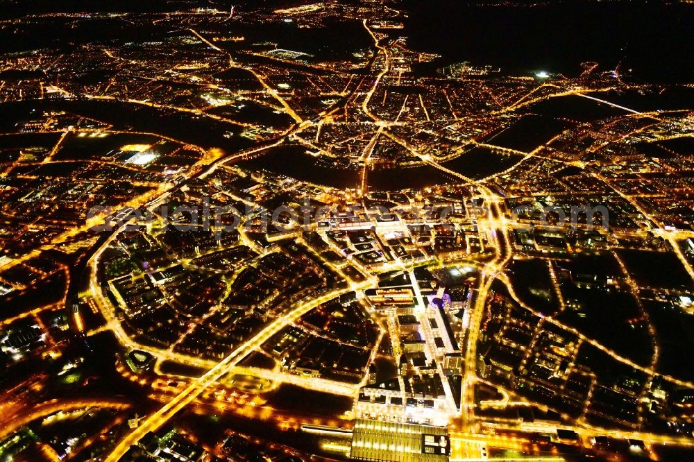 Aerial photograph Dresden - City view on down town in the district Zentrum in Dresden in the state Saxony, Germany