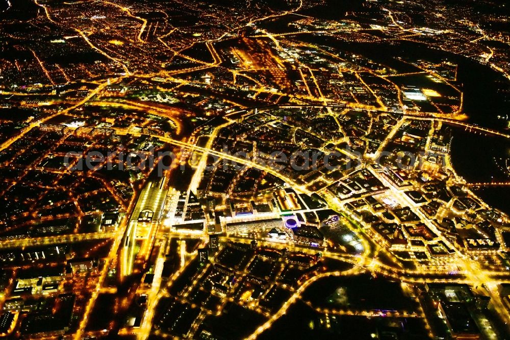 Dresden from the bird's eye view: City view on down town in the district Zentrum in Dresden in the state Saxony, Germany