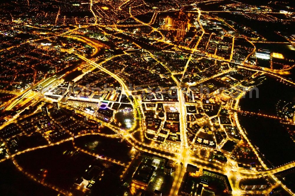 Dresden from the bird's eye view: City view on down town in the district Zentrum in Dresden in the state Saxony, Germany