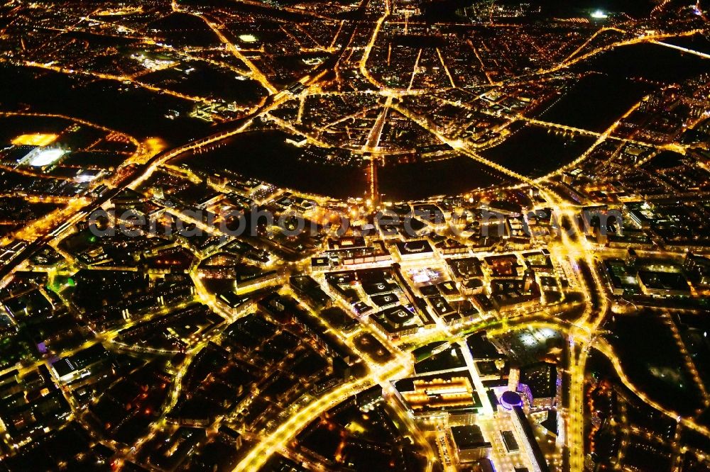 Aerial photograph Dresden - City view on down town in the district Zentrum in Dresden in the state Saxony, Germany