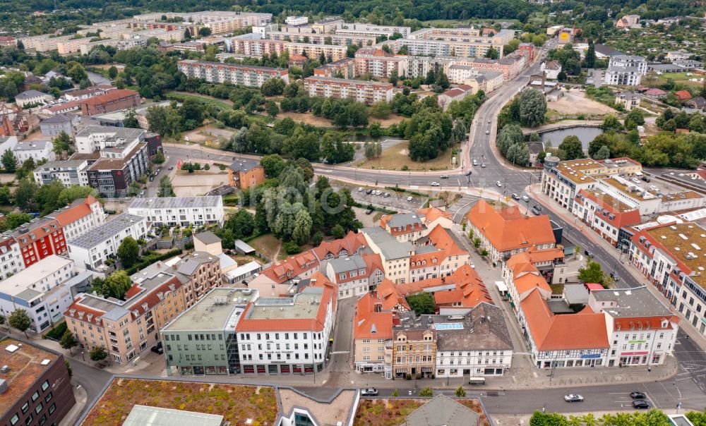 Eberswalde from the bird's eye view: City view on down town in Eberswalde in the state Brandenburg, Germany