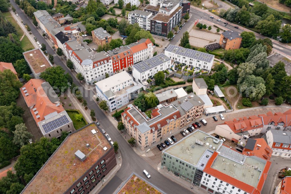 Eberswalde from above - City view on down town in Eberswalde in the state Brandenburg, Germany