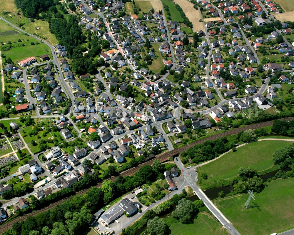 Edingen from the bird's eye view: City view on down town in Edingen in the state Hesse, Germany