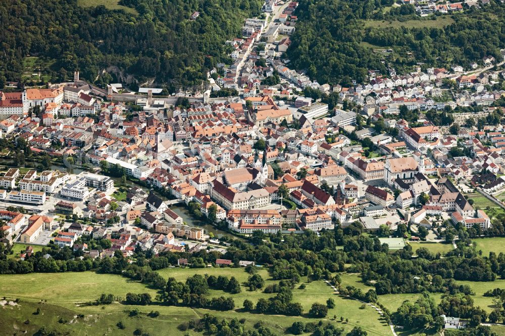 Aerial photograph Eichstätt - City view of the city area of in Eichstaett in the state Bavaria