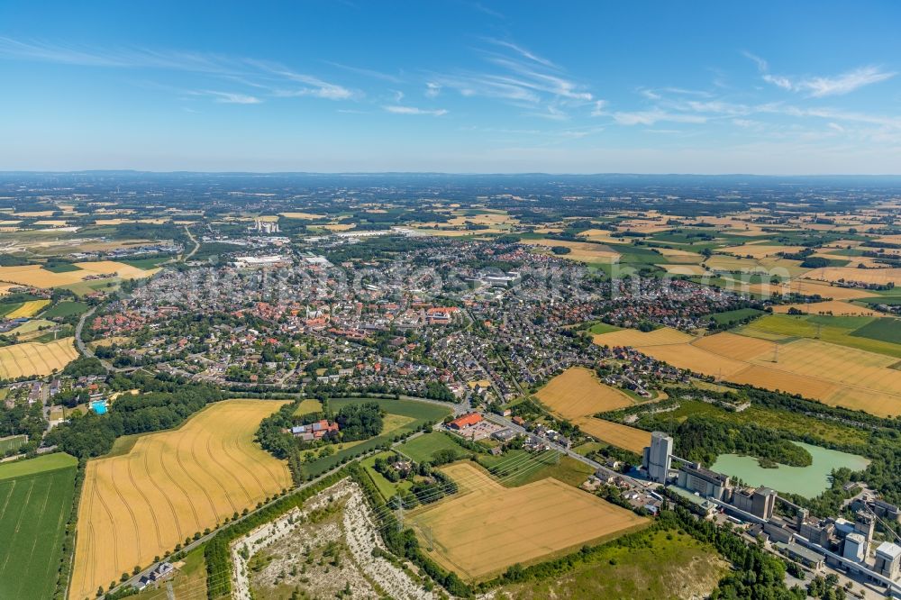 Aerial image Ennigerloh - City view of the city area of in Ennigerloh in the state North Rhine-Westphalia, Germany