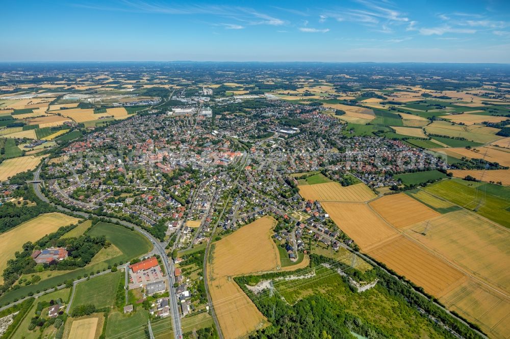 Ennigerloh from above - City view of the city area of in Ennigerloh in the state North Rhine-Westphalia, Germany