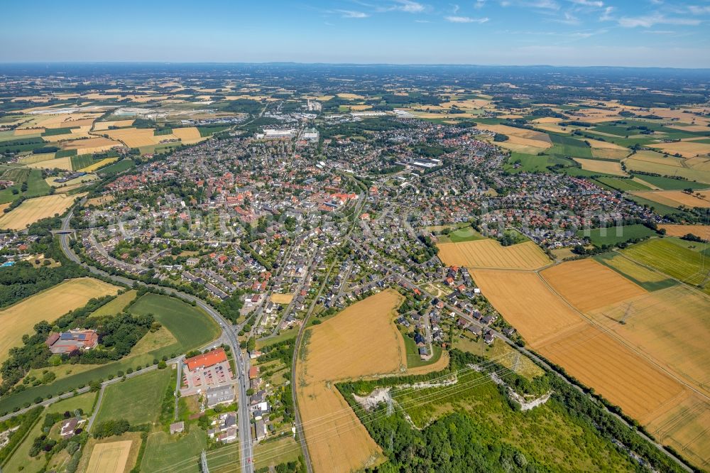 Aerial image Ennigerloh - City view of the city area of in Ennigerloh in the state North Rhine-Westphalia, Germany