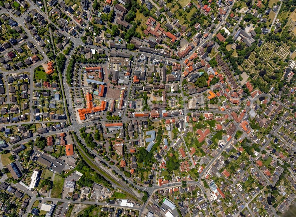 Ennigerloh from above - City view of the city area of in Ennigerloh in the state North Rhine-Westphalia, Germany