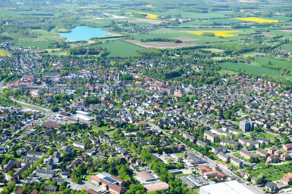 Ennigerloh from above - City view of the city area of in Ennigerloh in the state North Rhine-Westphalia, Germany