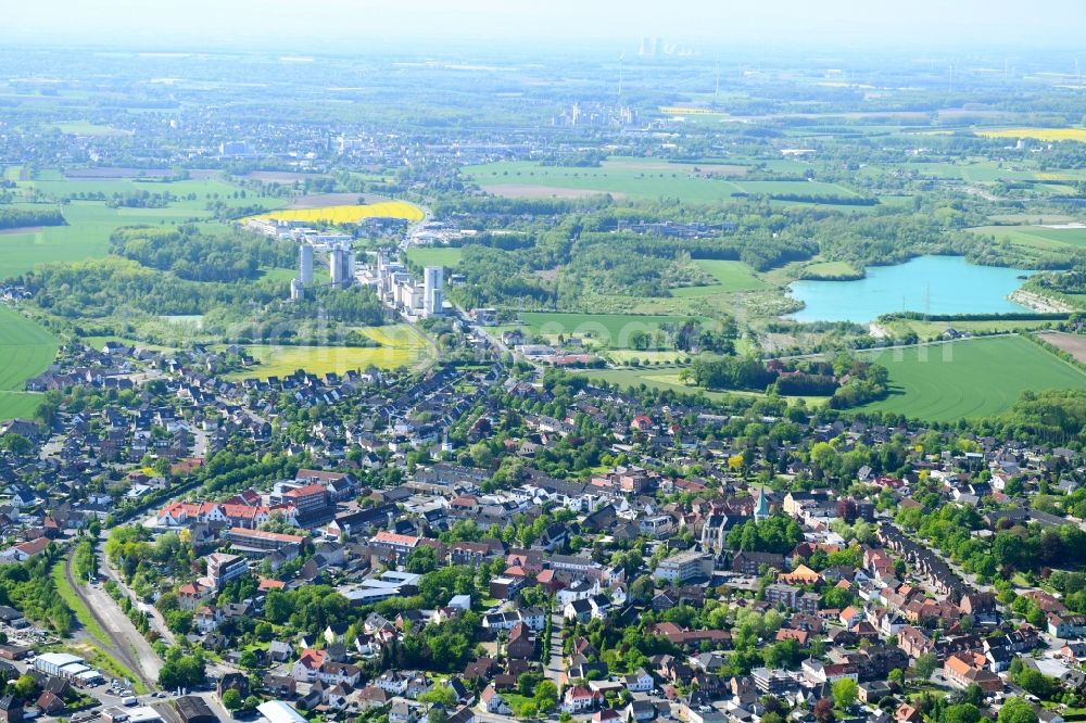 Ennigerloh from the bird's eye view: City view of the city area of in Ennigerloh in the state North Rhine-Westphalia, Germany