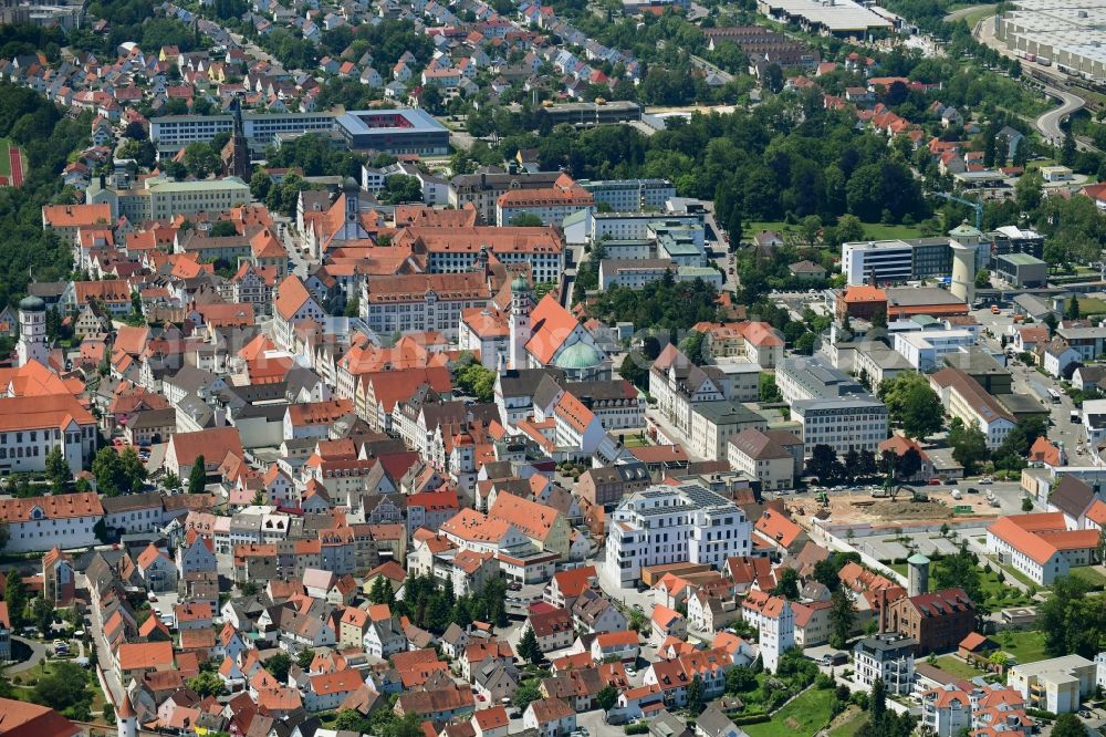 Dillingen an der Donau from the bird's eye view: City view on down town along the Klosterstrasse in Dillingen an der Donau in the state Bavaria, Germany