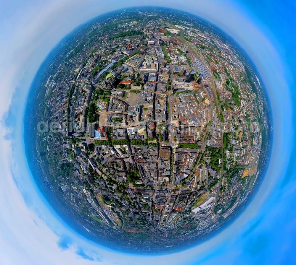 Aerial image Dortmund - city view on down town along the Sonnenstrasse - Hohe Strasse in the district Altstadt in Dortmund at Ruhrgebiet in the state North Rhine-Westphalia, Germany