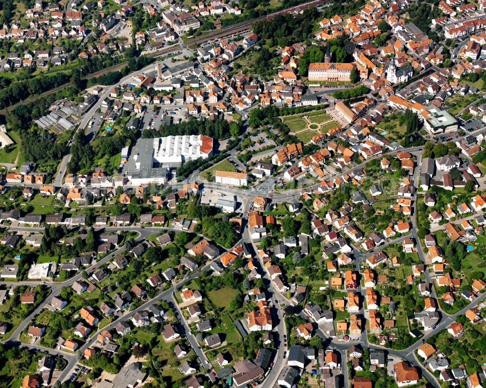 Aerial photograph Erbach - City view on down town in Erbach Odenwaldkreis in the state Hesse, Germany