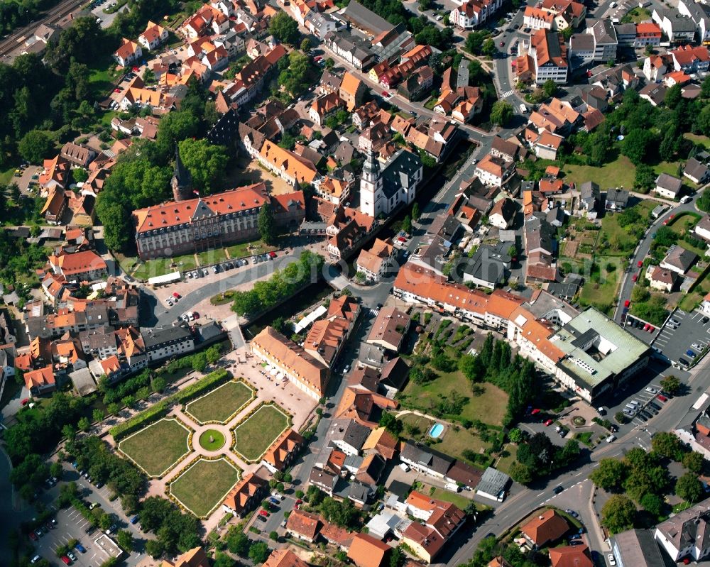 Aerial photograph Erbach - City view on down town in Erbach Odenwaldkreis in the state Hesse, Germany