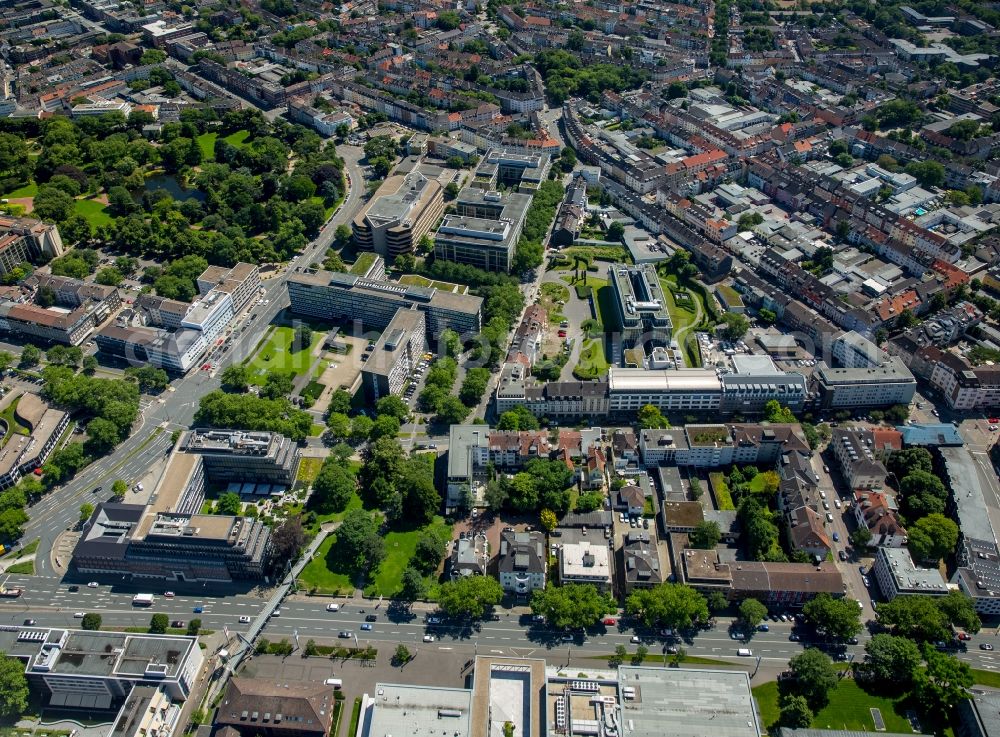 Essen from above - City view of the city area of in Essen in the state North Rhine-Westphalia