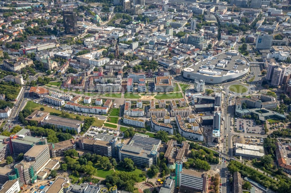 Essen from above - City view of the city area of in Essen in the state North Rhine-Westphalia, Germany