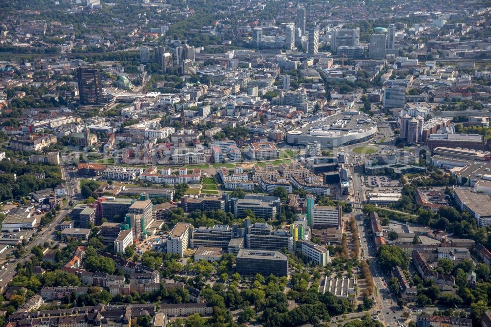 Essen from above - City view of the city area of in Essen in the state North Rhine-Westphalia, Germany