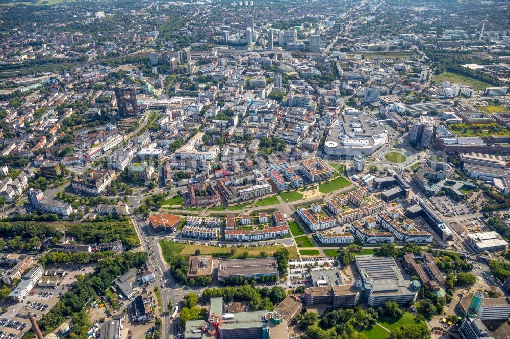 Aerial photograph Essen - City view of the city area of in Essen in the state North Rhine-Westphalia, Germany