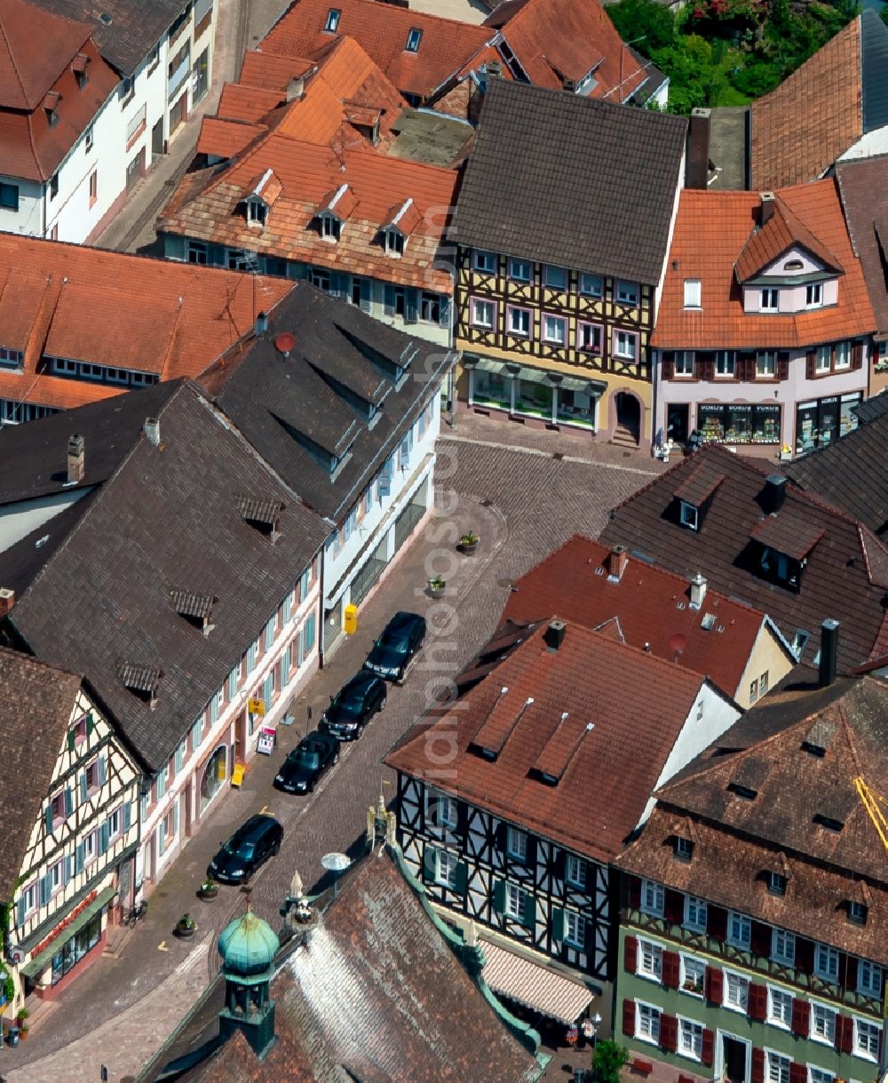 Ettenheim from above - City view of the city area of in Ettenheim in the state Baden-Wuerttemberg, Germany