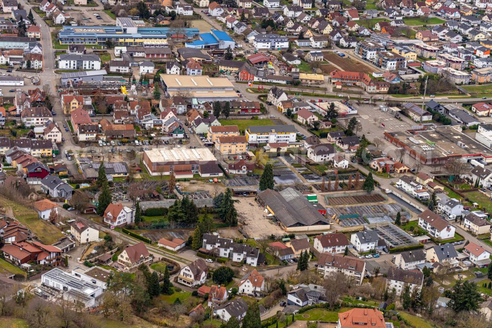 Aerial image Ettenheim - City view on down town in Ettenheim in the state Baden-Wuerttemberg, Germany