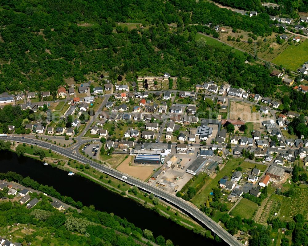 Aerial photograph Fachbach - City view from the center of in Fachbach in the state Rhineland-Palatinate