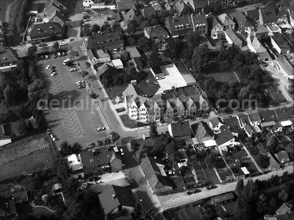 Sonsbeck from above - City view on down town on Filderstrasse in Sonsbeck in the state North Rhine-Westphalia, Germany