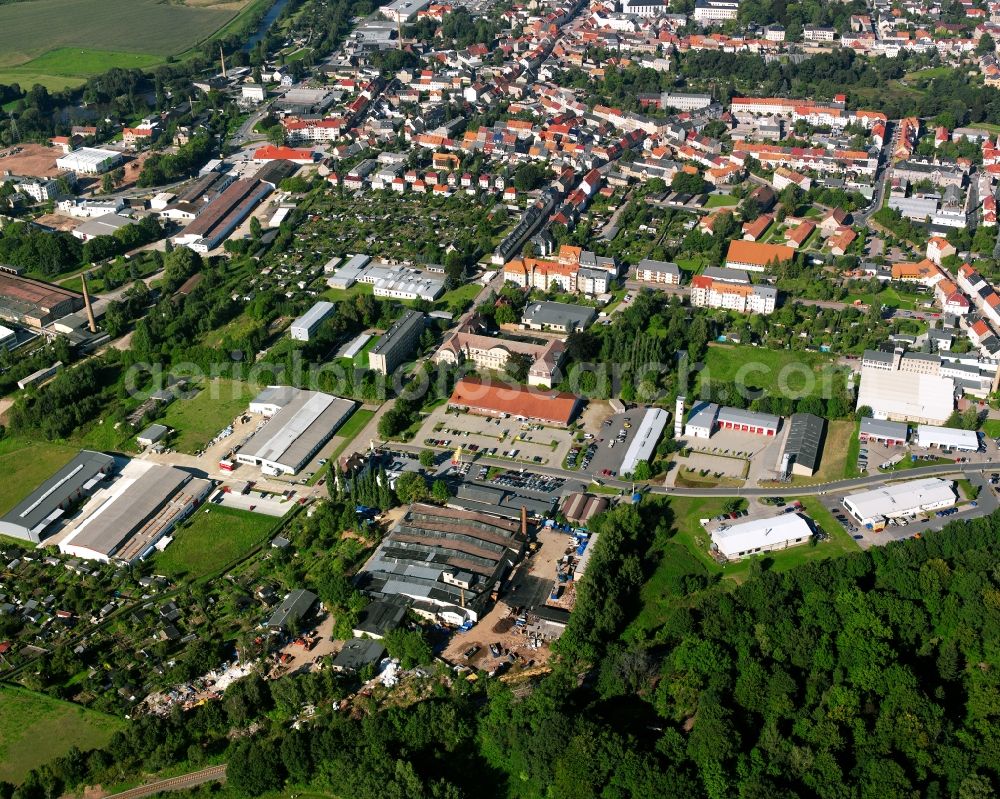 Aerial image Frankenberg/Sa. - City view on down town in Frankenberg/Sa. in the state Saxony, Germany