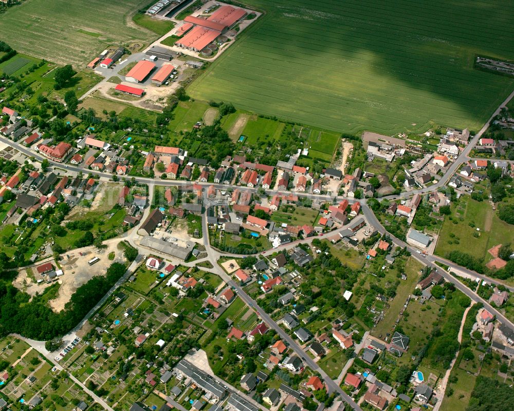 Aerial photograph Frauenhain - City view on down town in Frauenhain in the state Saxony, Germany