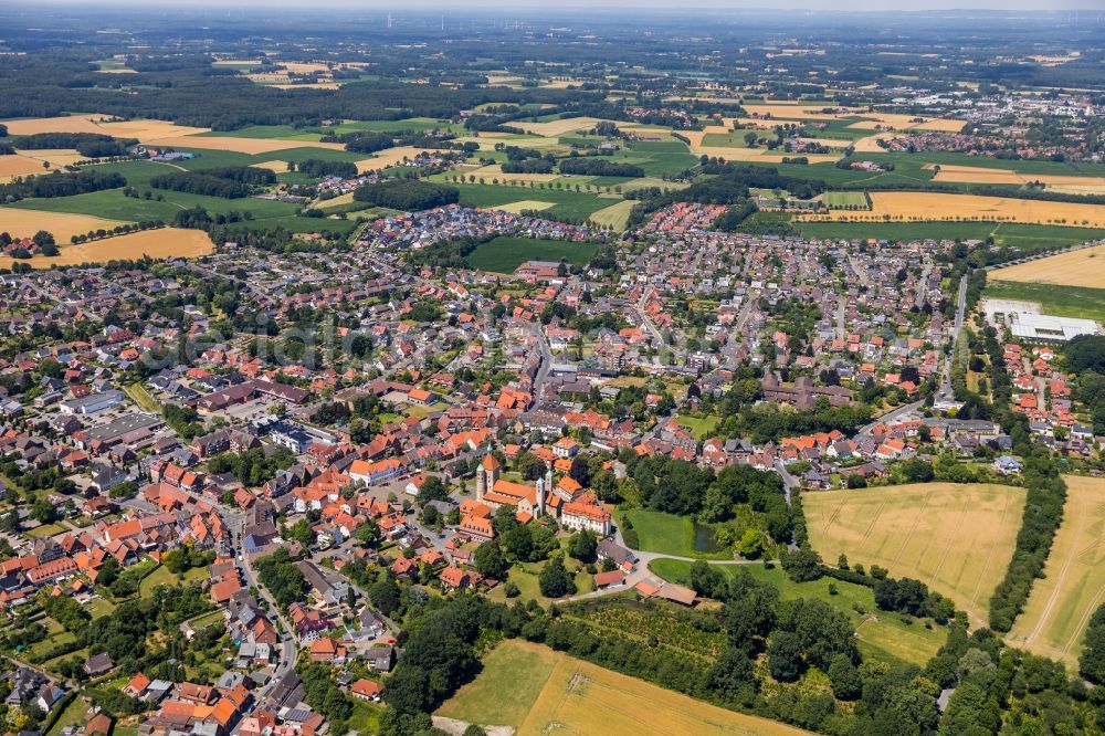 Aerial photograph Freckenhorst - City view of the city area of in Freckenhorst in the state North Rhine-Westphalia, Germany