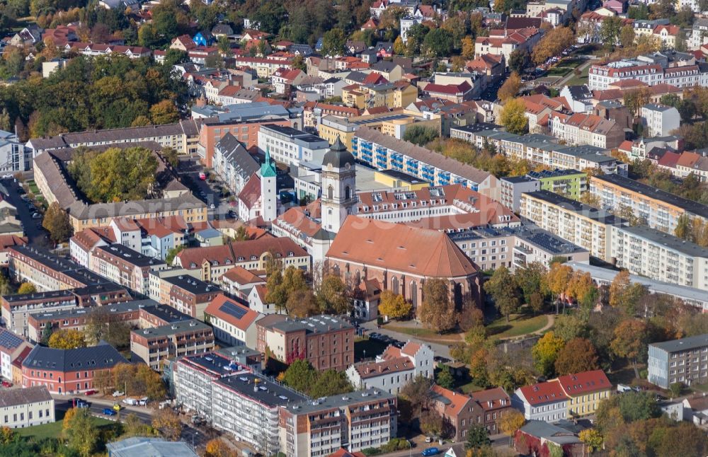 Fürstenwalde/Spree from the bird's eye view: City view of the city area of in Fuerstenwalde/Spree in the state Brandenburg