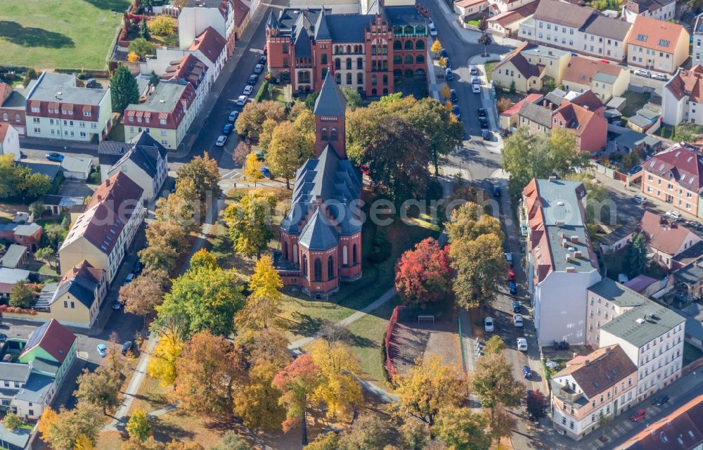 Aerial photograph Fürstenwalde/Spree - City view of the city area of in Fuerstenwalde/Spree in the state Brandenburg