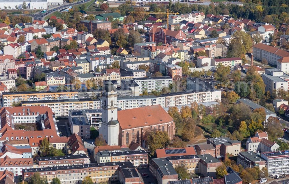 Fürstenwalde/Spree from the bird's eye view: City view of the city area of in Fuerstenwalde/Spree in the state Brandenburg