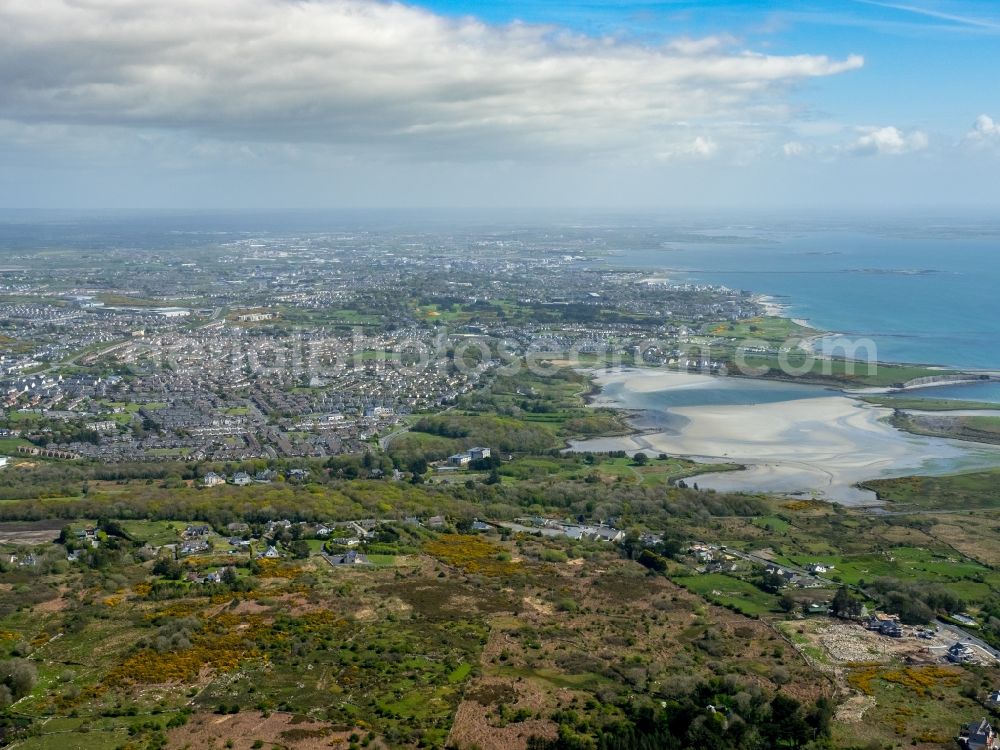 Galway from the bird's eye view: City view of the city area of Galway, Ireland