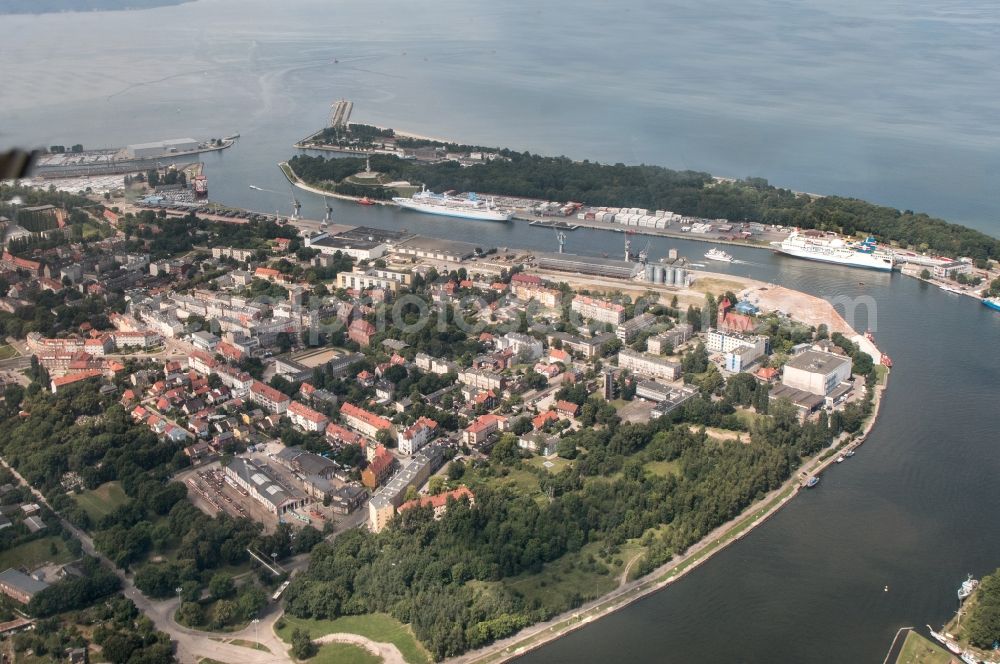 Gdansk - Danzig from above - City view of the city area of in Gdansk - Danzig in Pomorskie, Poland