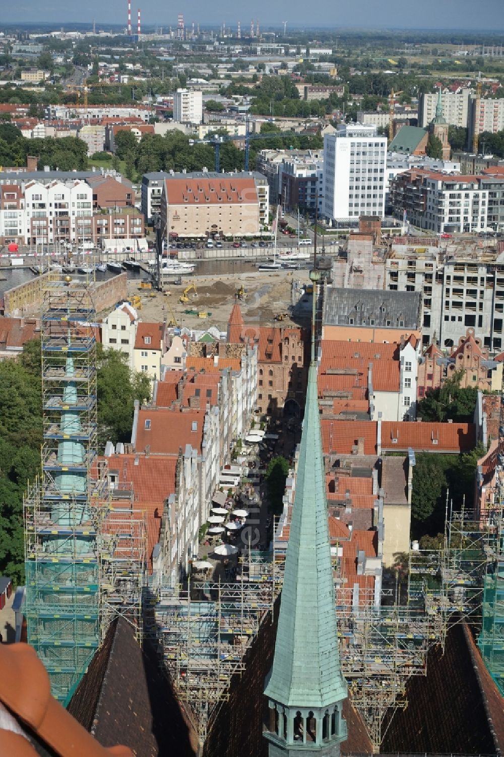 Aerial photograph Gdansk - Danzig - City view of the city area of in Gdansk - Danzig in Pomorskie, Poland