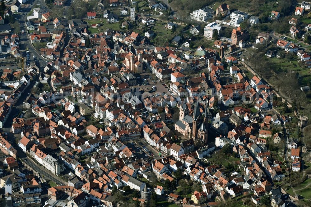 Aerial photograph Gelnhausen - City view of the city area of Gelnhausen in the state Hesse