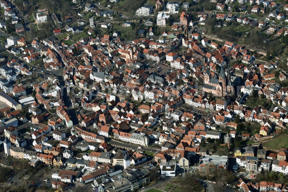 Aerial photograph Gelnhausen - City view of the city area of Gelnhausen in the state Hesse