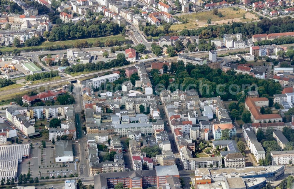 Gera from the bird's eye view: City view of the city area of in Gera in the state Thuringia