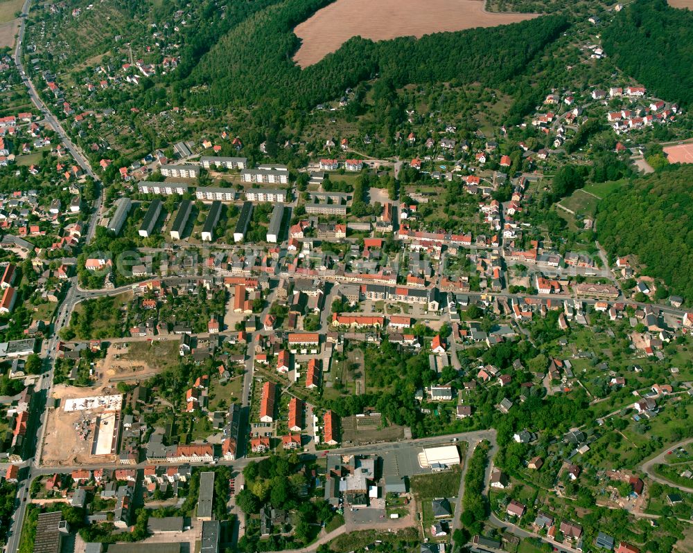 Aerial photograph Gera - City view on down town in Gera in the state Thuringia, Germany