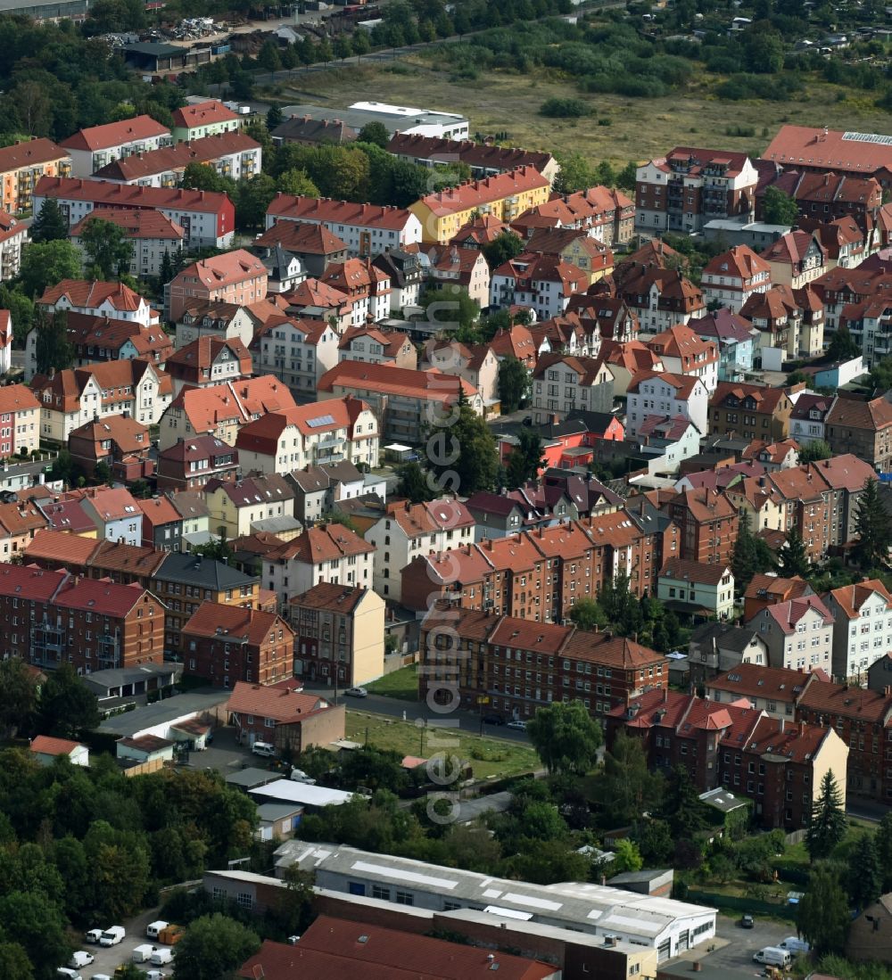 Gotha from above - City view of the city area of in Gotha in the state Thuringia