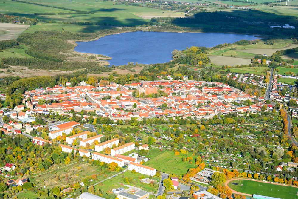 Gransee from the bird's eye view: City view of the historic inner city area in Gransee in the state Brandenburg, Germany