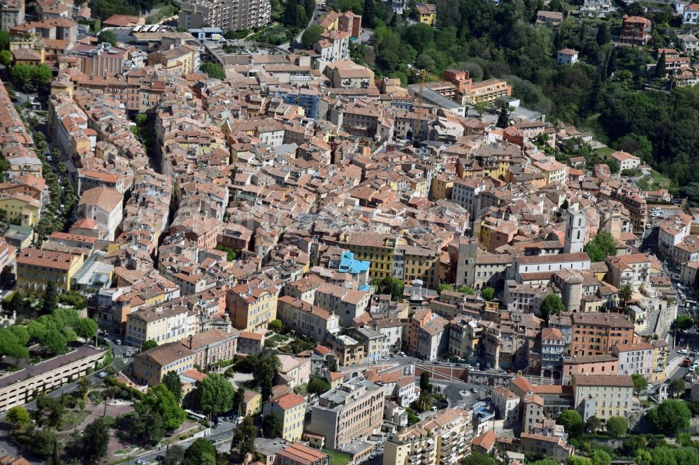 Aerial photograph Grasse - City view of the city area of in Grasse in Provence-Alpes-Cote d'Azur, France