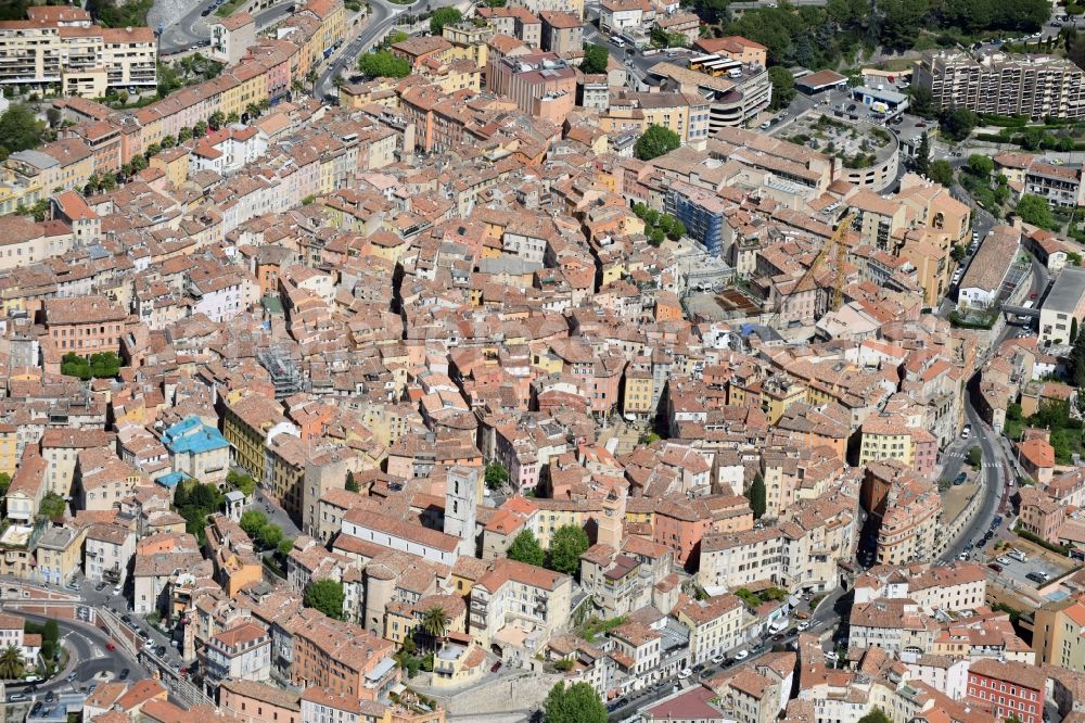 Aerial photograph Grasse - City view of the city area of in Grasse in Provence-Alpes-Cote d'Azur, France