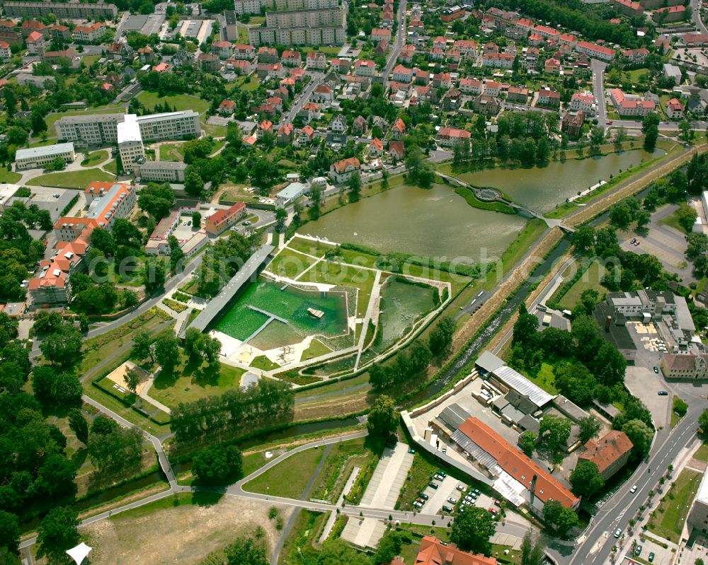 Großenhain from above - City view on down town in Großenhain in the state Saxony, Germany