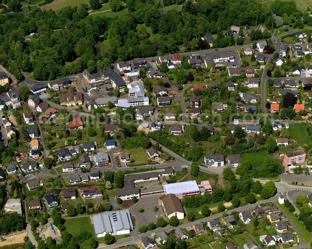 Aerial photograph Hachenburg - City view from the center of in Hachenburg in the state Rhineland-Palatinate