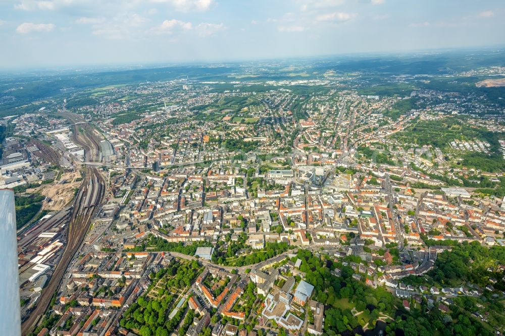 Hagen from the bird's eye view: City view of the city area of in Hagen in the state North Rhine-Westphalia, Germany